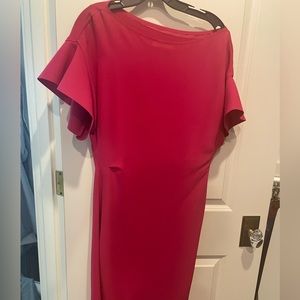 Reiss Pink Ruffle Sleeve Dress Size 6